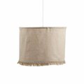 Grandiosidad SARO  12 x 18 in. Natural Stonewashed Fringe Lamp Shade GR2658297